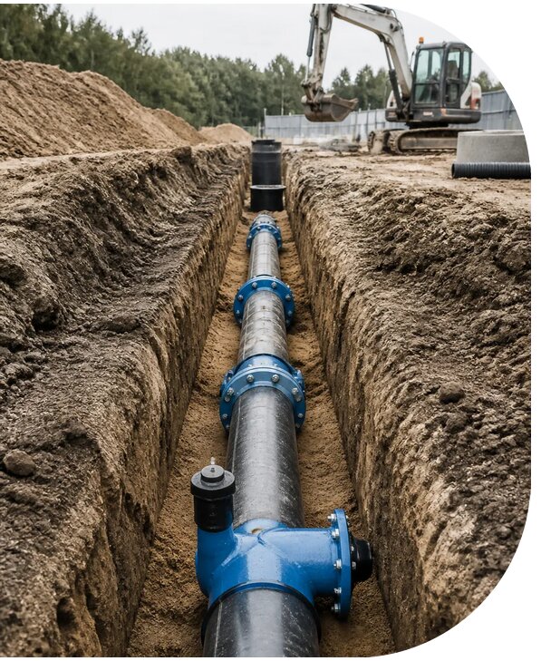 Строительство наружных сетей водоснабжения для объектов в Слободской